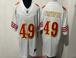 Nike San Francisco 49ers #49 San Faithful White Rivalries Stitched Football Jersey