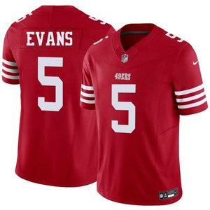 Nike San Francisco 49ers #5 Mike Evans Red Authentic Stitched NFL Jersey