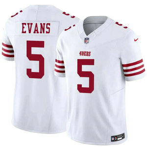 Nike San Francisco 49ers #5 Mike Evans White Authentic Stitched NFL Jersey