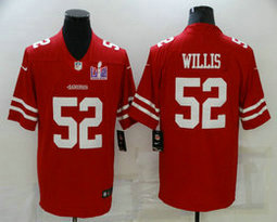 Nike San Francisco 49ers #52 Patrick Willis Red With 2024 Super Bowl (LVIII ) patch Jersey