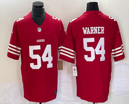 Nike San Francisco 49ers #54 Fred Warner Red 2023 F.U.S.E. Authentic Stitched NFL Jersey