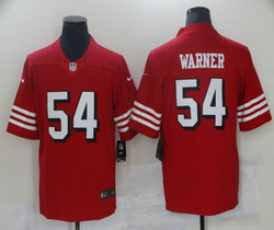 Nike San Francisco 49ers #54 Fred Warner Red New Vapor Untouchable Authentic Stitched NFL Jersey