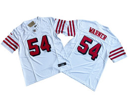 Nike San Francisco 49ers #54 Fred Warner White have black outline 2023 F.U.S.E. Jersey
