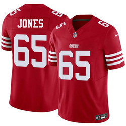Nike San Francisco 49ers #65 Robert Jones Red 2026 Authentic Stitched NFL Jersey