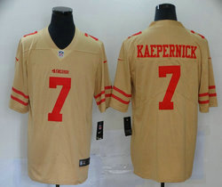 Nike San Francisco 49ers #7 Colin Kaepernick Gold Inverted Legend Authentic Stitched NFL Jersey