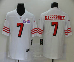 Nike San Francisco 49ers #7 Colin Kaepernick White have the black outline With 2024 Super Bowl (LVIII ) patch Jersey