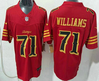 Nike San Francisco 49ers #71 Trent Williams Red Rivalries Stitched Football Jersey