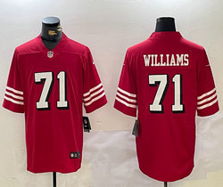 Nike San Francisco 49ers #71 Trent Williams Red throwback Vapor Untouchable Authentic Stitched NFL Jersey