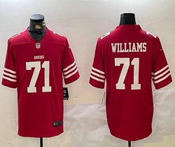 Nike San Francisco 49ers #71 Trent Williams Red Vapor Untouchable Authentic Stitched NFL Jersey