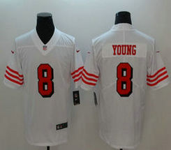 Nike San Francisco 49ers #8 Steve Young White have the black outline NFL jersey