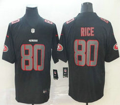 Nike San Francisco 49ers #80 Jerry Rice Black Impact Vapor Untouchable Authentic Stitched NFL jerseys