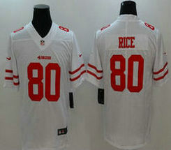 Nike San Francisco 49ers #80 Jerry Rice White Vapor Untouchable With Team Patch Authentic Stitched NFL Jersey