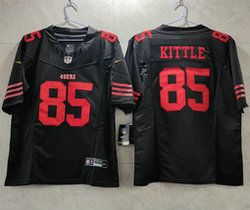 Nike San Francisco 49ers #85 George Kittle Black 2023 F.U.S.E. Vapor Untouchable Stitched Football Jersey