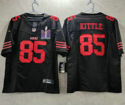 Nike San Francisco 49ers #85 George Kittle Black 2023 F.U.S.E. With 2024 Super Bowl (LVIII ) patch Jersey
