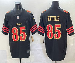 Nike San Francisco 49ers #85 George Kittle Black Rivalries Authentic stitched NFL jersey