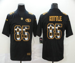 Nike San Francisco 49ers #85 George Kittle Black Jesus Authentic Stitched NFL Jersey