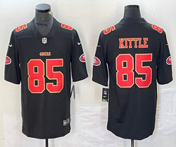 Nike San Francisco 49ers #85 George Kittle Black fashion Gold Football Jersey