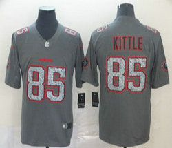 Nike San Francisco 49ers #85 George Kittle Gray Fashion Static Authentic Stitched NFL Jersey