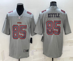 Nike San Francisco 49ers #85 George Kittle Grey Atmosphere Fashion Authentic Stitched NFL Jersey