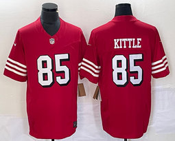 Nike San Francisco 49ers #85 George Kittle Red have black outline 2023 F.U.S.E. Jersey