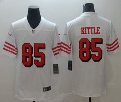 Nike San Francisco 49ers #85 George Kittle White the number have the black outline NFL jersey