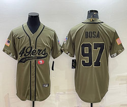 Nike San Francisco 49ers #97 Nick Bosa 2022 Salute To Service Joint baseball jersey