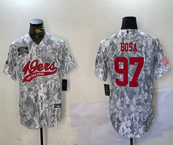Nike San Francisco 49ers #97 Nick Bosa 2024 Salute to Service Joint baseball Jersey