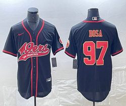 Nike San Francisco 49ers #97 Nick Bosa Black fashion Joint adults Authentic Stitched baseball jersey