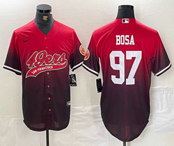 Nike San Francisco 49ers #97 Nick Bosa Red 2024 Joint Authentic Stitched baseball jersey