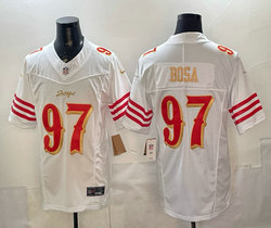 Nike San Francisco 49ers #97 Nick Bosa White Rivalries Stitched Football Jersey
