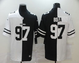 Nike San Francisco 49ers #97 Nick Bosa White and Black Authentic stitched NFL jersey