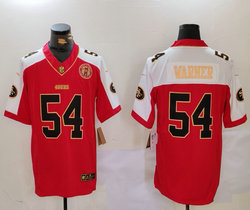 Nike San Francisco 49ers #54 Fred Warner Red Thanksgiving Gold Name F.U.S.E NFL jersey
