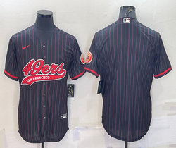 Nike San Francisco 49ers Black Joint Adults Stripe baseball Jersey