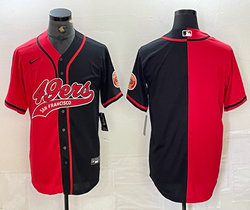 Nike San Francisco 49ers Blank Red Black Joint Authentic Stitched baseball jersey