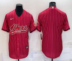 Nike San Francisco 49ers Blank Red Joint adults Authentic Stitched baseball jersey