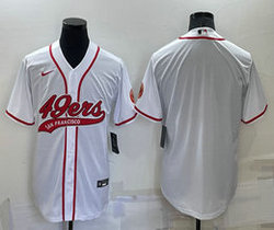 Nike San Francisco 49ers Blank White Joint adults Authentic Stitched baseball jersey