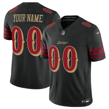 Nike San Francisco 49ers Custom Black Rivalries Authentic stitched NFL jersey