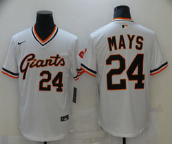 Nike San Francisco Giants #24 Willie Mays White Pullover Authentic stitched MLB jersey