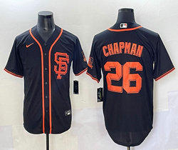 Nike San Francisco Giants #26 Matt Chapman Black Authentic Stitched MLB Jersey