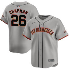 Nike San Francisco Giants #26 Matt Chapman Gray 2024 Authentic Stitched MLB Jersey