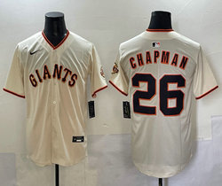 Nike San Francisco Giants #26 Matt Chapman Gream Authentic Stitched MLB Jersey