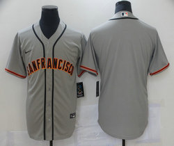 Nike San Francisco Giants Blank Cray Game Authentic Stitched MLB Jersey