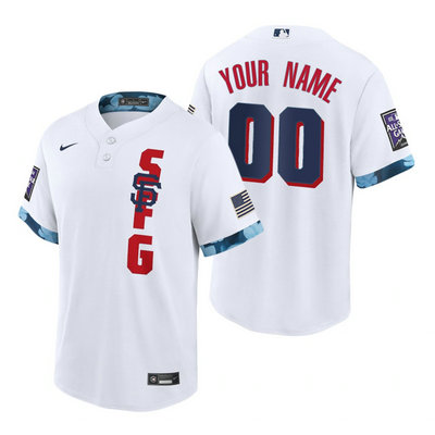 Nike San Francisco Giants Custom Any Name 2021 All star White Game Authentic Stitched MLB Jersey
