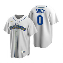 Nike Seattle Mariners #0 Mallex Smith White Cooperstown Collection Game Authentic Stitched MLB jersey
