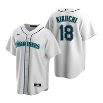 Nike Seattle Mariners #18 Yusei Kikuchi White Game Authentic Stitched MLB jersey