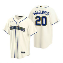 Nike Seattle Mariners #20 Daniel Vogelbach Cream Game Authentic Stitched MLB jersey