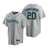 Nike Seattle Mariners #20 Daniel Vogelbach Gray Game Authentic Stitched MLB jersey
