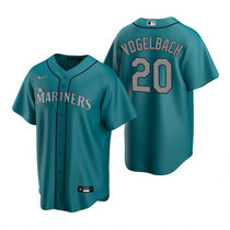 Nike Seattle Mariners #20 Daniel Vogelbach Green Game Authentic Stitched MLB jersey