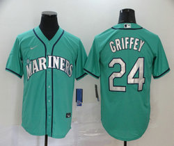Nike Seattle Mariners #24 Ken Griffey Green Game Authentic Stitched MLB jersey