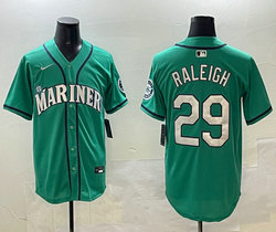 Nike Seattle Mariners #29 Cal Raleigh Green Authentic Stitched MLB jersey